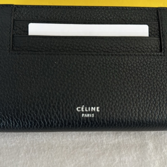 Celine Continental Large Black with Yellow Interior Snap Wallet - Picture 8 of 11